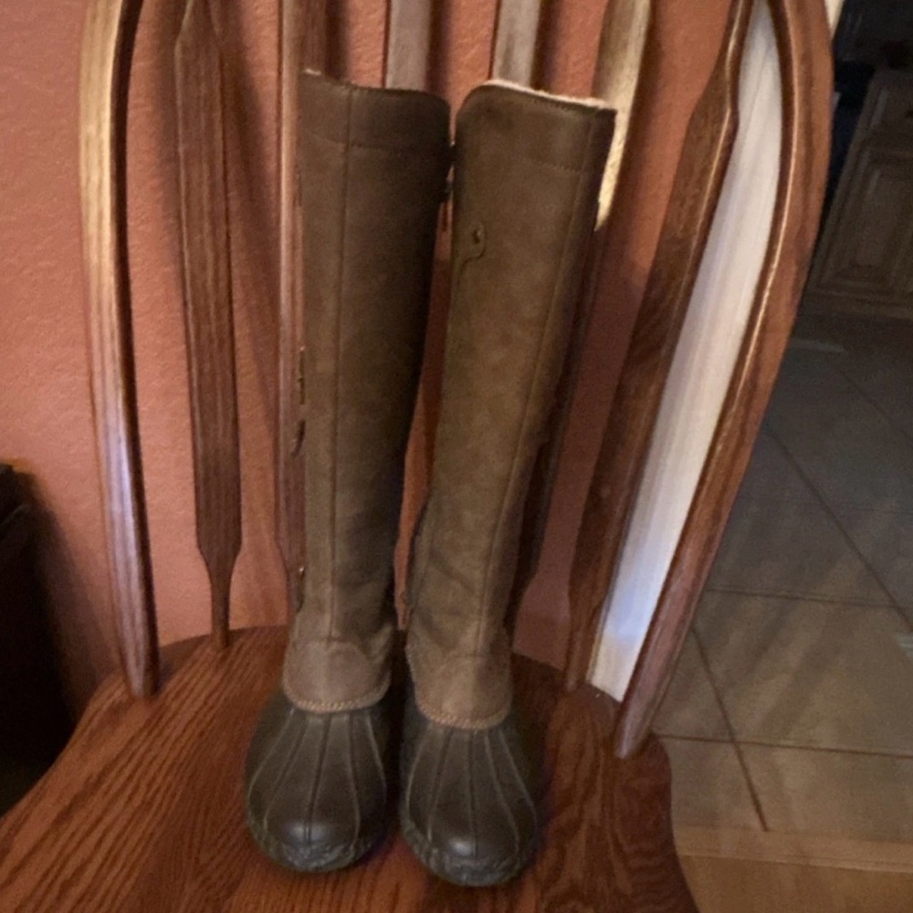 JBU Colorado Encore, knee high brown faux fir lined boots, woman 8.5M - Picture 2 of 8